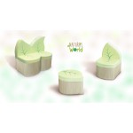 Set Canapea Sofa Fotoliu si Masuta in forma de frunza Natural World - Lumea Naturala - Mobiler moale pentu copii